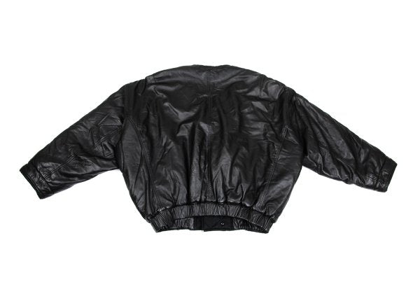 ISSEY MIYAKE Lamb Leather Collarless Blouson Black Size 9