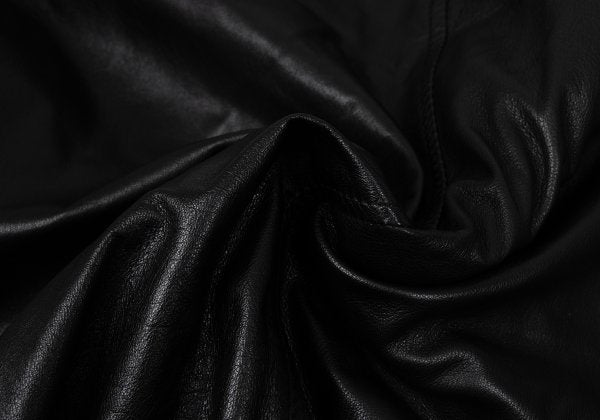 ISSEY MIYAKE Lamb Leather Collarless Blouson Black Size 9