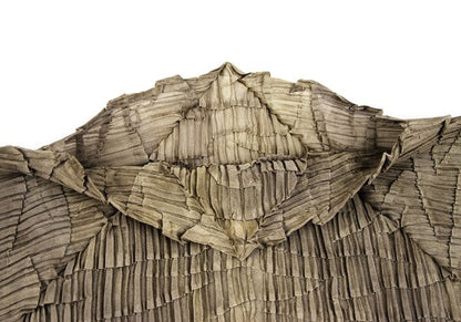 ISSEY MIYAKE Polyester Pleated T-Shirt Beige Size M