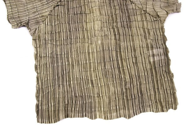 ISSEY MIYAKE Polyester Pleated T-Shirt Beige Size M