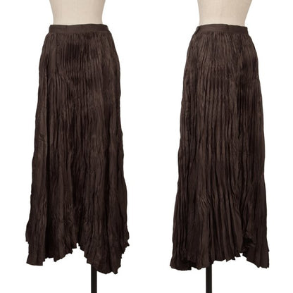 ISSEY MIYAKE Pleated Flare Skirt Brown Size M