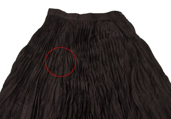 ISSEY MIYAKE Pleated Flare Skirt Brown Size M
