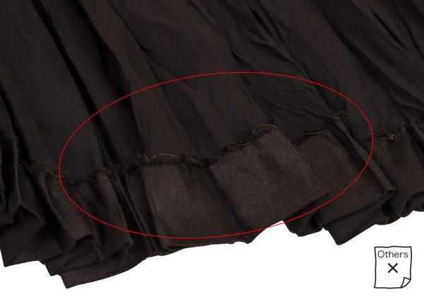 ISSEY MIYAKE Pleated Flare Skirt Brown Size M