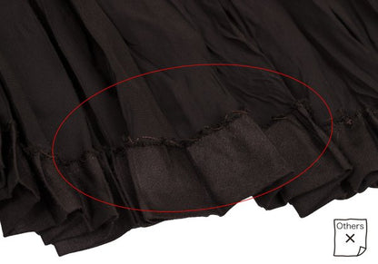 ISSEY MIYAKE Pleated Flare Skirt Brown Size M