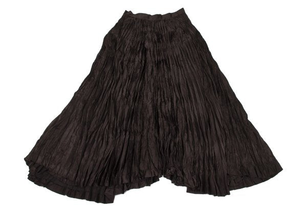 ISSEY MIYAKE Pleated Flare Skirt Brown Size M