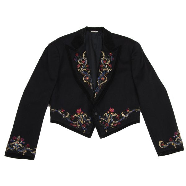 YOSHIYUKI KONISHI Pile Trim Jacket Black/Gold Size L