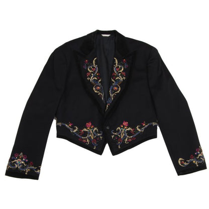 YOSHIYUKI KONISHI Pile Trim Jacket Black/Gold Size L
