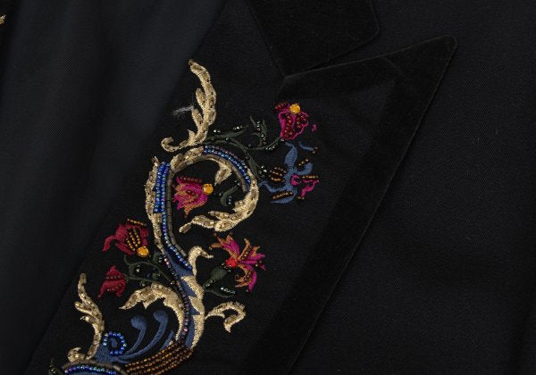 YOSHIYUKI KONISHI Pile Trim Jacket Black/Gold Size L