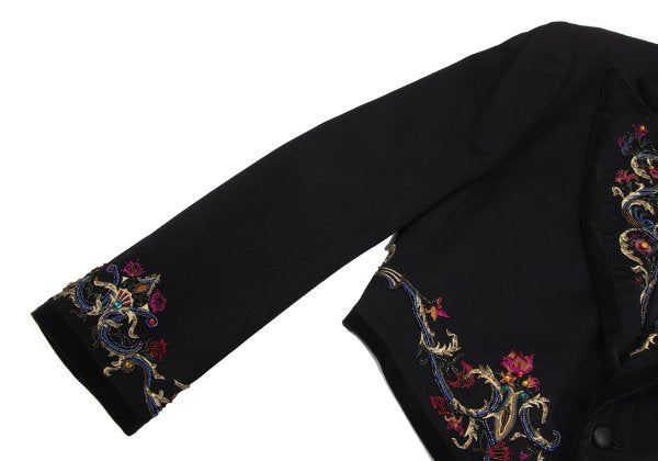 YOSHIYUKI KONISHI Pile Trim Jacket Black/Gold Size L