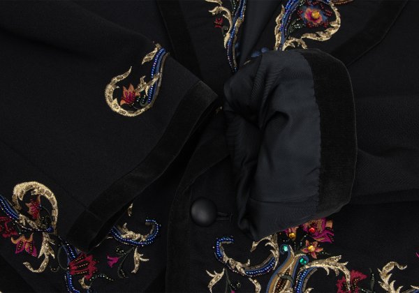 YOSHIYUKI KONISHI Pile Trim Jacket Black/Gold Size L