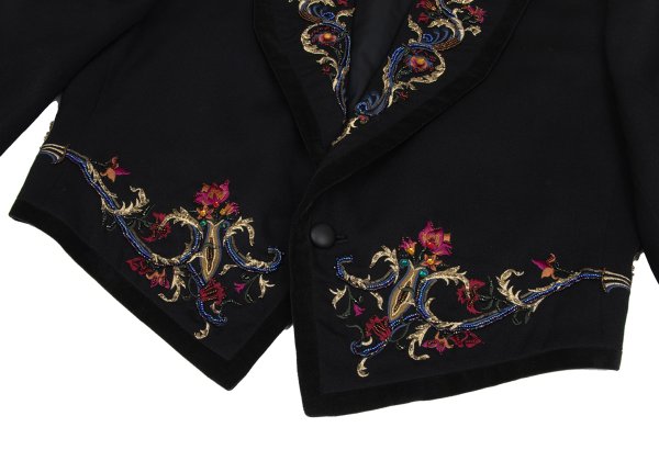 YOSHIYUKI KONISHI Pile Trim Jacket Black/Gold Size L