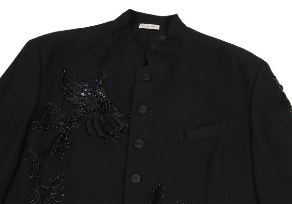 YOSHIYUKI KONISHI Wool Blend Bijou Stand Jacket Black Size M
