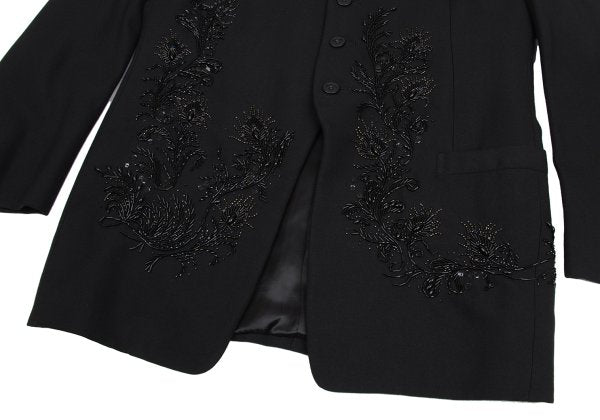 YOSHIYUKI KONISHI Wool Blend Bijou Stand Jacket Black Size M
