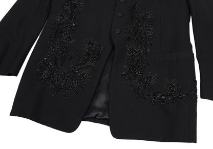 YOSHIYUKI KONISHI Wool Blend Bijou Stand Jacket Black Size M