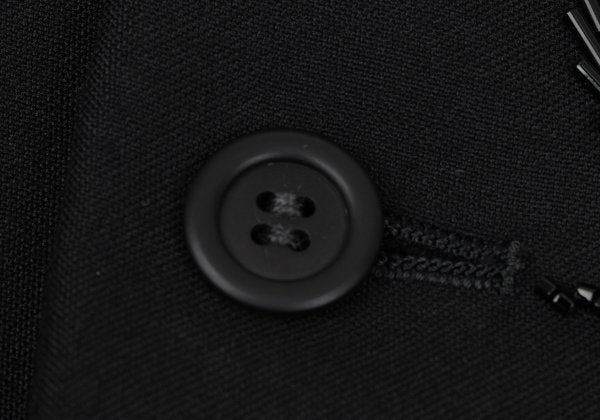 YOSHIYUKI KONISHI Wool Blend Bijou Stand Jacket Black Size M