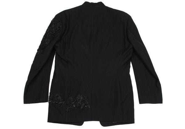 YOSHIYUKI KONISHI Wool Blend Bijou Stand Jacket Black Size M