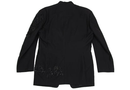 YOSHIYUKI KONISHI Wool Blend Bijou Stand Jacket Black Size M
