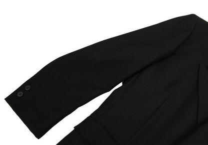 JUNKO KOSHINO Front Embroidery Wool Jacket Black/Gold Size M