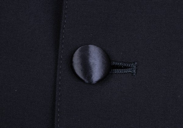 CLAUDE MONTANA Front Tuck Design Wool Jacket Navy Size 46