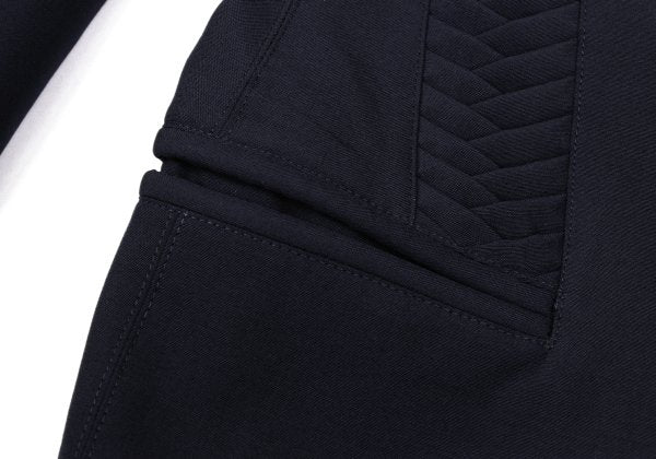 CLAUDE MONTANA Front Tuck Design Wool Jacket Navy Size 46