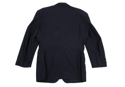 CLAUDE MONTANA Front Tuck Design Wool Jacket Navy Size 46