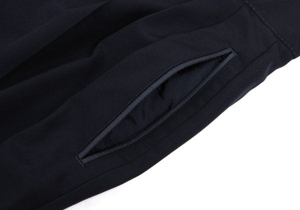 CLAUDE MONTANA Wool Three-Tuck Tapered Pants Navy Size 46
