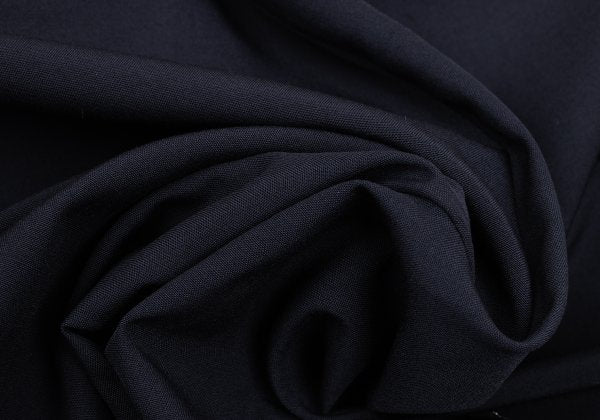 CLAUDE MONTANA Wool Three-Tuck Tapered Pants Navy Size 46