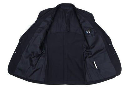 CLAUDE MONTANA Front Tuck Wool Jacket Navy Size 46
