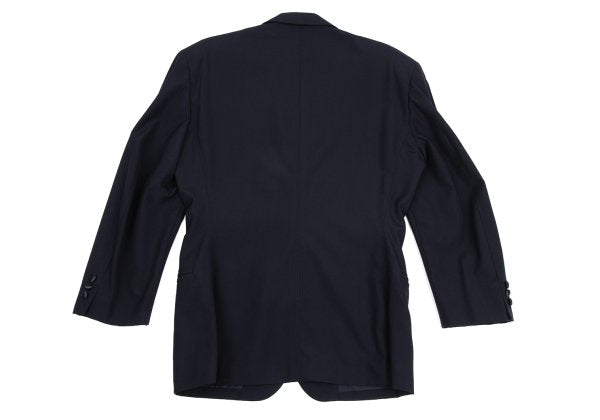 CLAUDE MONTANA Front Tuck Wool Jacket Navy Size 46