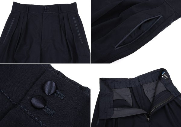 CLAUDE MONTANA Front Tuck Wool Jacket Navy Size 46