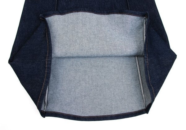 CHLOE Metal Embellished Pleated Denim Skirt Indigo Size 34