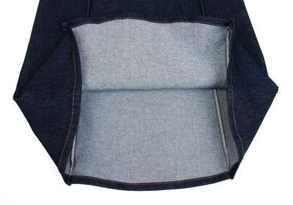 CHLOE Metal Embellished Pleated Denim Skirt Indigo Size 34