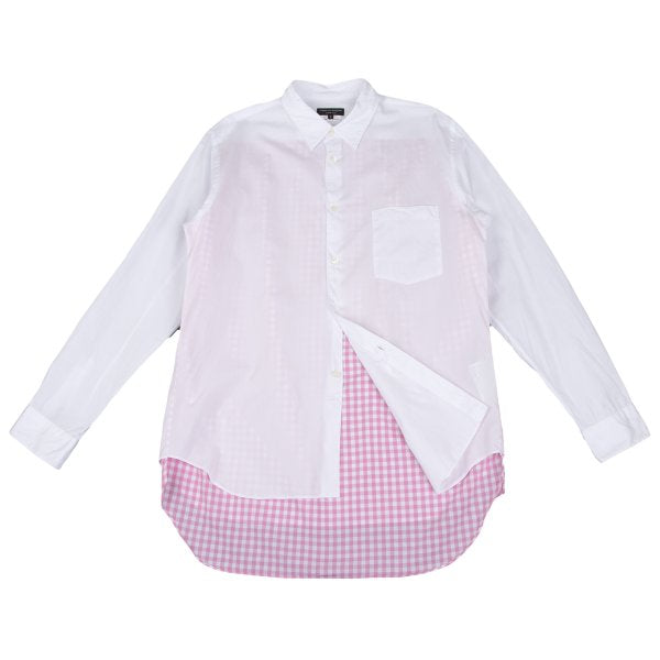 COMME des GARCONS HOMME PLUS Back Gingham Shirt White Size M