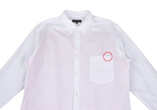 COMME des GARCONS HOMME PLUS Back Gingham Shirt White Size M