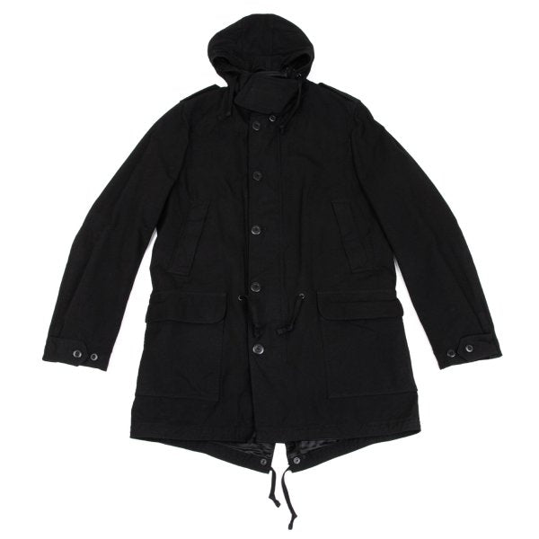COMME des GARCONS HOMME Garment Dyed Nylon Coat Black Size M