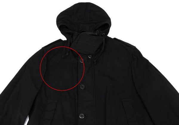 COMME des GARCONS HOMME Garment Dyed Nylon Coat Black Size M
