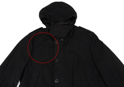 COMME des GARCONS HOMME Garment Dyed Nylon Coat Black Size M