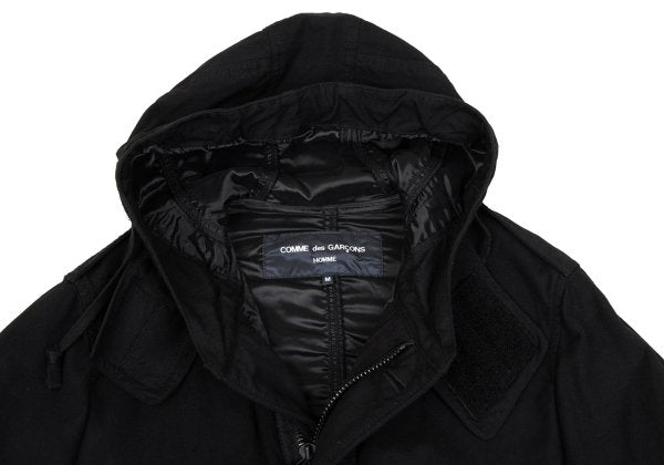 COMME des GARCONS HOMME Garment Dyed Nylon Coat Black Size M