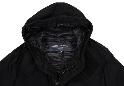 COMME des GARCONS HOMME Garment Dyed Nylon Coat Black Size M