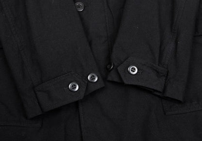 COMME des GARCONS HOMME Garment Dyed Nylon Coat Black Size M