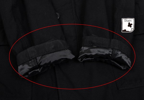 COMME des GARCONS HOMME Garment Dyed Nylon Coat Black Size M
