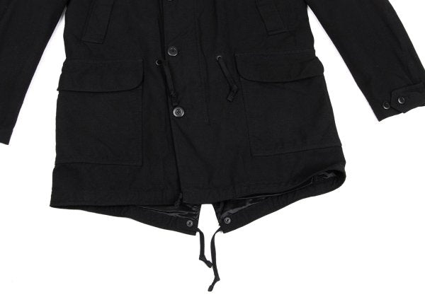 COMME des GARCONS HOMME Garment Dyed Nylon Coat Black Size M