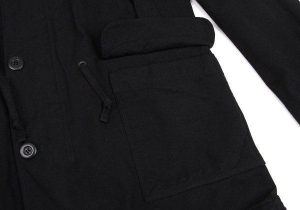 COMME des GARCONS HOMME Garment Dyed Nylon Coat Black Size M