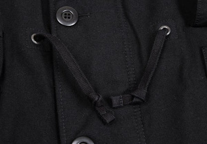 COMME des GARCONS HOMME Garment Dyed Nylon Coat Black Size M