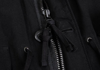 COMME des GARCONS HOMME Garment Dyed Nylon Coat Black Size M