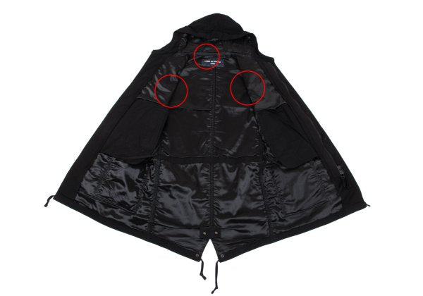 COMME des GARCONS HOMME Garment Dyed Nylon Coat Black Size M