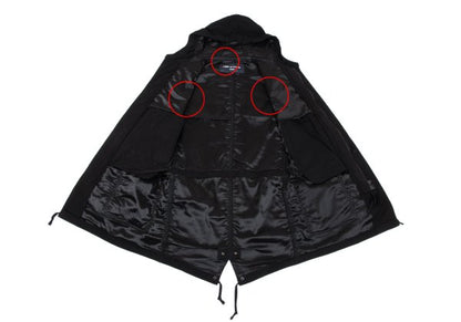 COMME des GARCONS HOMME Garment Dyed Nylon Coat Black Size M