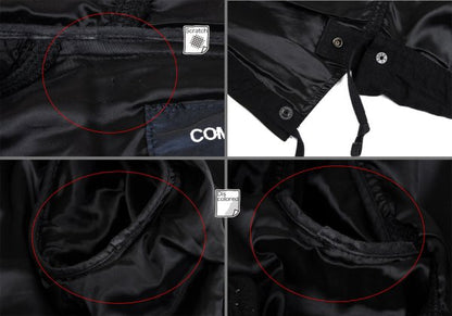 COMME des GARCONS HOMME Garment Dyed Nylon Coat Black Size M