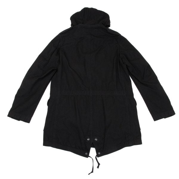 COMME des GARCONS HOMME Garment Dyed Nylon Coat Black Size M