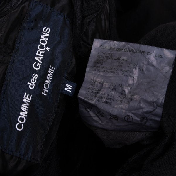 COMME des GARCONS HOMME Garment Dyed Nylon Coat Black Size M